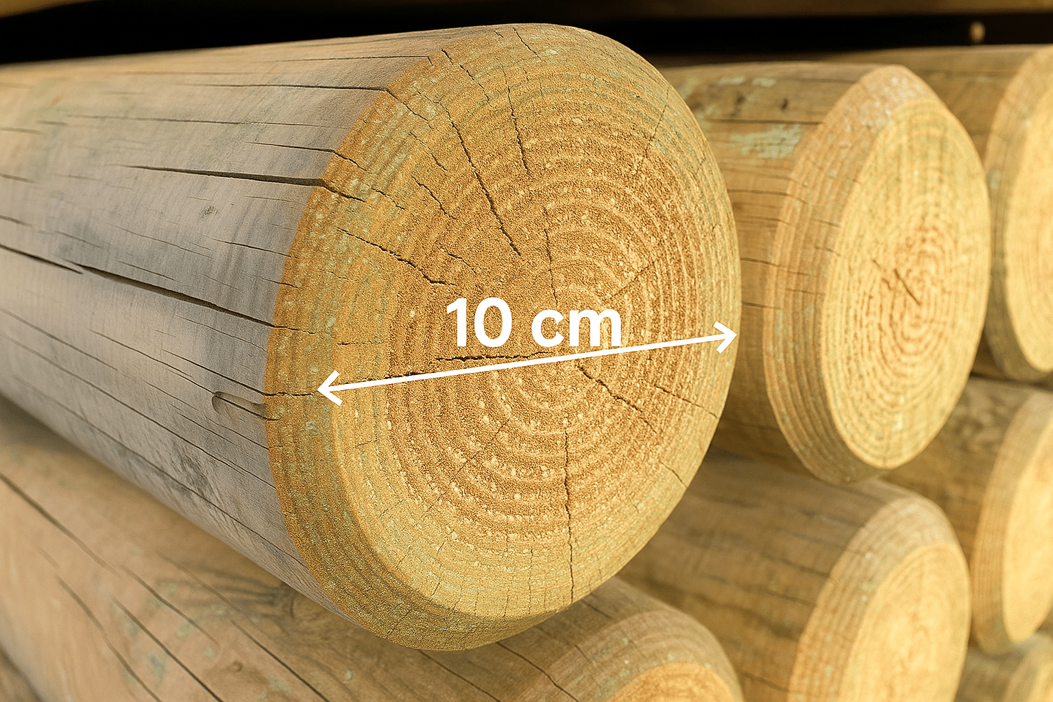 Postes de 10 cm de diámetro, una medida versátil para vallas de fincas