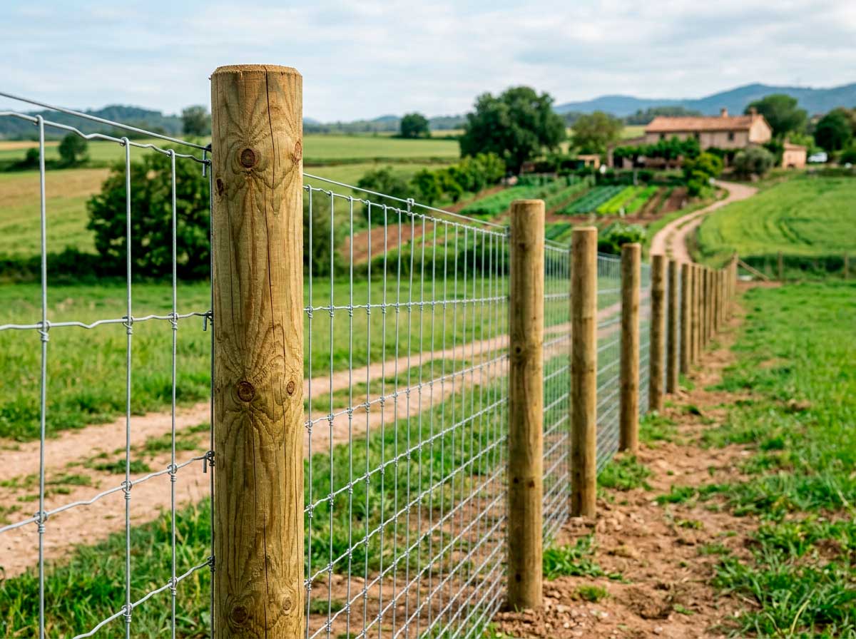 Postes de madera tratada sin punta