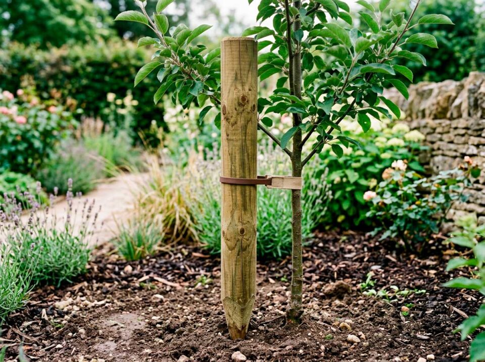 Poste de madera tratada de 1,5 m