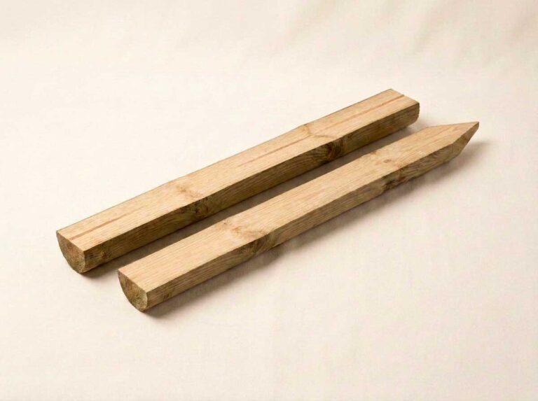 Poste de madera semi redondo tratado 2,3 m x Ø 10 cm